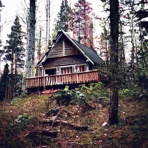 Prompt: “cabin in the woods”