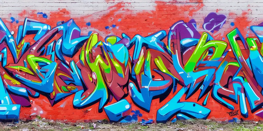 Image similar to 3 d wildstyle graffiti, gradients, extreme wide angle, arrows, drips, in the style of daim, totem, fleks, odeith