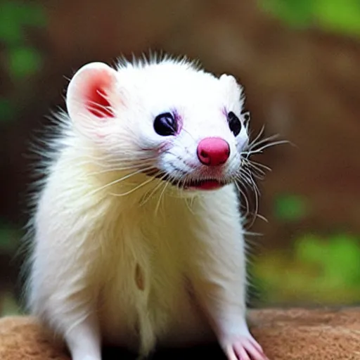 Image similar to ferret that looks like a clown