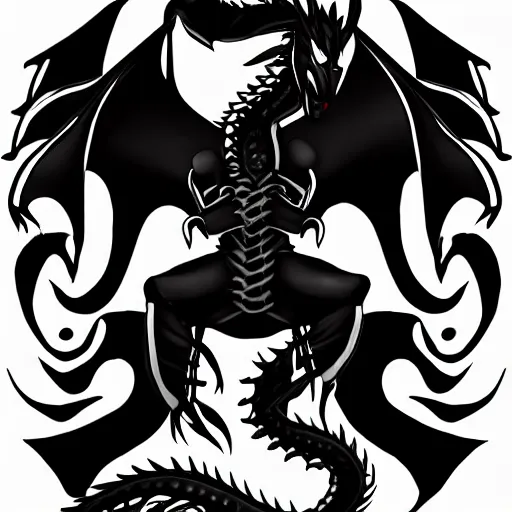 Prompt: black dragon, icon, cute, stylized, cartoon, anime, avatar, colorful, detailed, defined