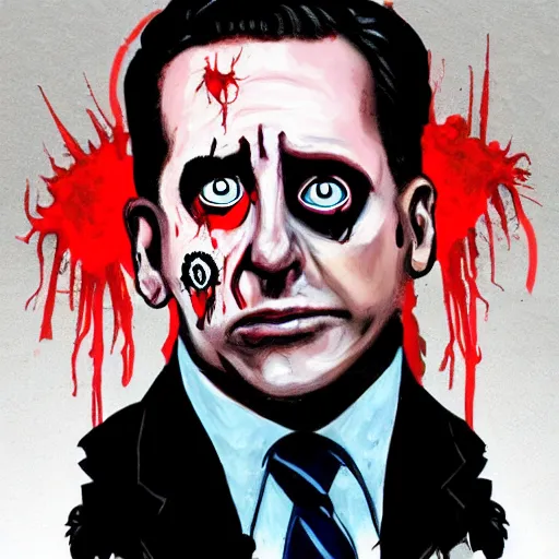 Prompt: Michael Scott zombie