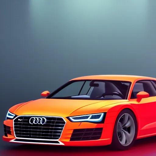 Image similar to The Audi God, Xipil, photograph, octane render, 4k