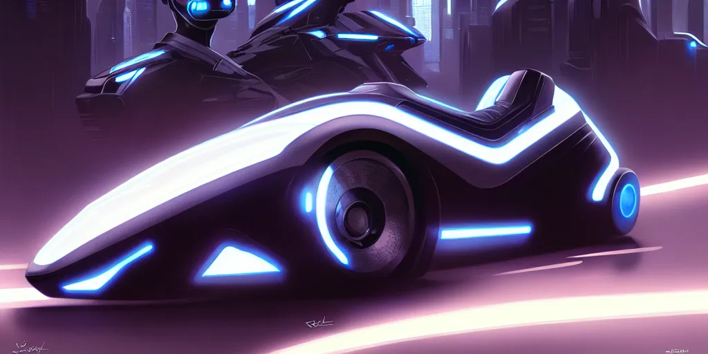 Image similar to tron legacy lightcycle, intricate, highly detailed, photorealistic, digital painting, artstation, realistic, illustration, smooth, sharp focus, art by scott davidson, albert aublet, krenz cushart, artem demura, mucha