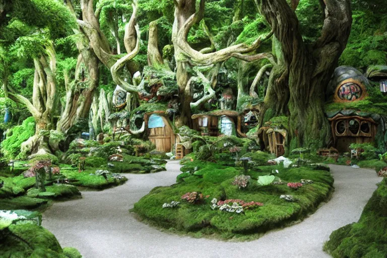 Image similar to fairy kingdom forest, ghibli studio, nausicaa