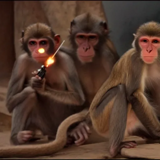 Prompt: monkeys in star wars