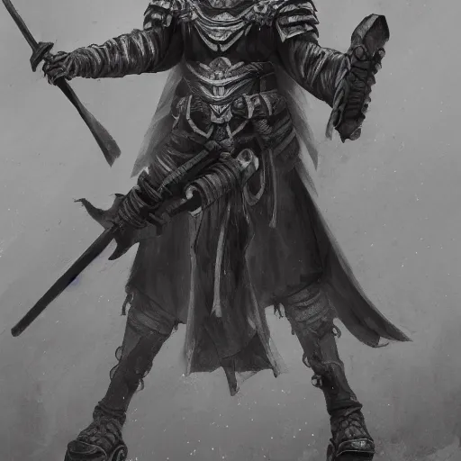 Prompt: ancient general rising from the dead to command her army, red black and white, graphite sketch, high fantasy, fog, 4 k, concept art, award winning