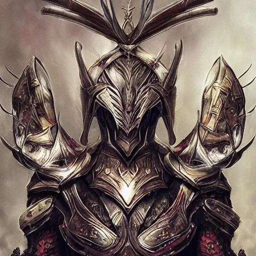 Image similar to fantasy art hyper realistic ai created interesting bizarre armor fantastic art award winning best ultra detailed magnificent