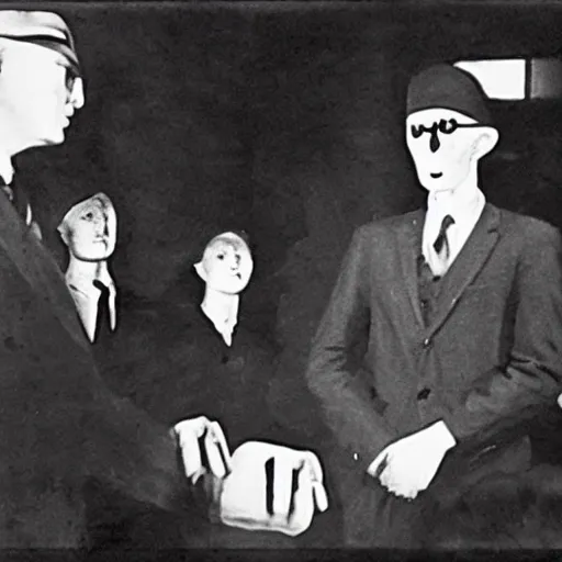 Prompt: Slenderman at the nuremberg trials