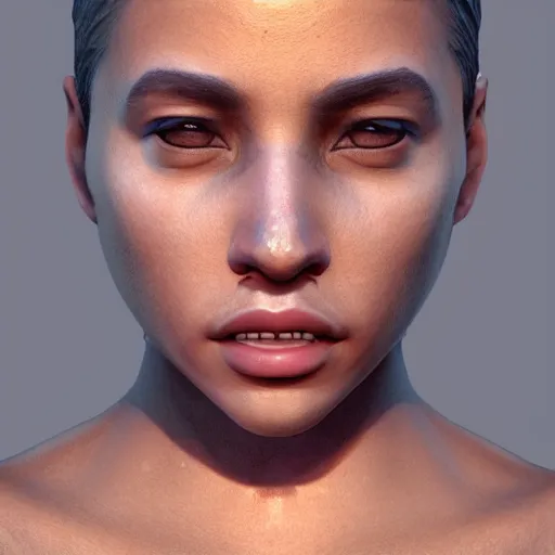 Image similar to hyperrealistic portrait of beautiful, mixed race woman, aged 3 5, photo realistic, dynamic lighting, artstation, poster, volumetric lighting, very detailed face, 4 k, award winning