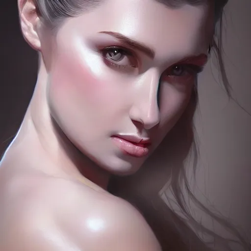 Image similar to alcina dimitrescu, portrait, elegant, highly detailed, artstation, digital painting, art by artgerm