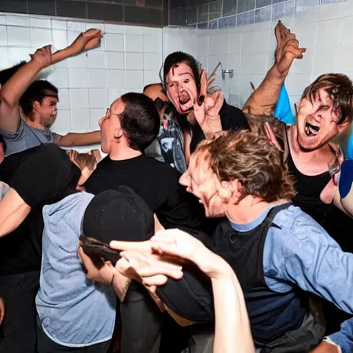 Image similar to moshpit in a public toilet