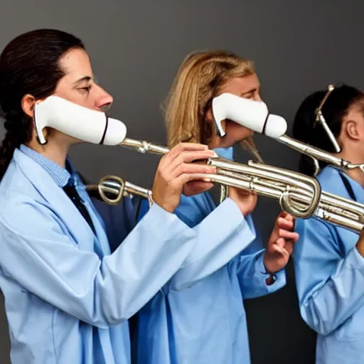 Image similar to doctors playing medical saxophones during an emergency