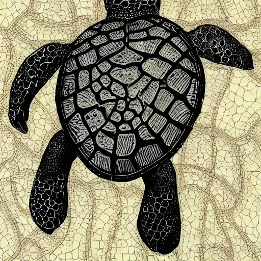 Prompt: anthropomorphic turtle hero by ed fairburn