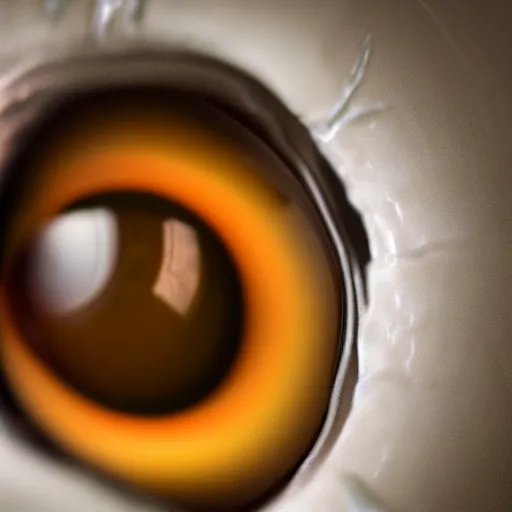 Image similar to extreme closeup of a hyperrealistic human eye inside mouth macro shot, hyperrealistic, extreme detail, ray tracing, octane render