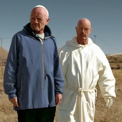 Image similar to john paul ii in breaking bad with walter white