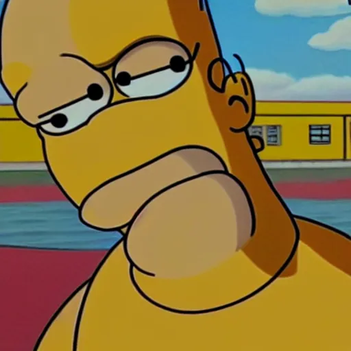 Image similar to homer simpson as a human, photorealistic