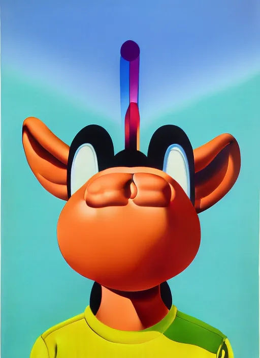 Image similar to donkey by shusei nagaoka, kaws, david rudnick, airbrush on canvas, pastell colours, cell shaded, 8 k