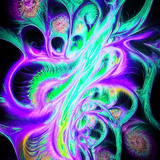 Image similar to hatred deity of psychedelic primordial interplanetary apophasis fractal flame inferno intricate detailed energy by Olivier and machinegod