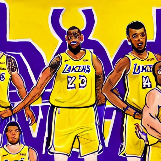 Image similar to the Los Angeles Lakers in the las supper painting