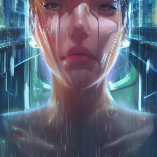 Prompt: An anime portrait of beautiful woman still from Ghost in the shell 1985 by Stanley Artgerm Lau ,WLOP, Rossdraws ,James Jean, Andrei Riabovitchev , symmetrical