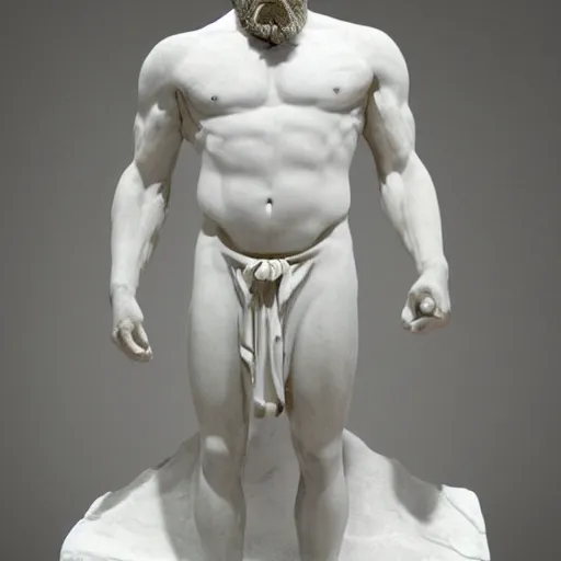 Prompt: greek statue of walter white