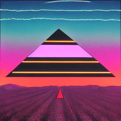 Image similar to Synthwave pink Floyd