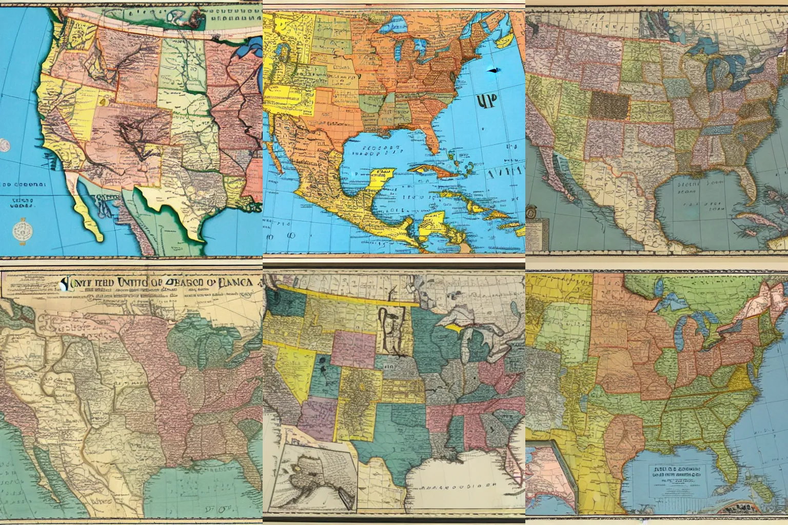 Prompt: map of the united states after the second revolutionary war