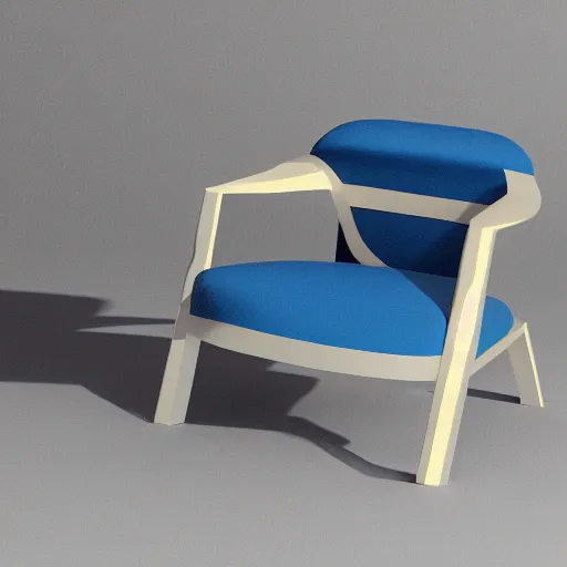 Image similar to a chubby cute chair, 3 d illustration, isometric, 1 0 0 mm, octane render, studio lighting