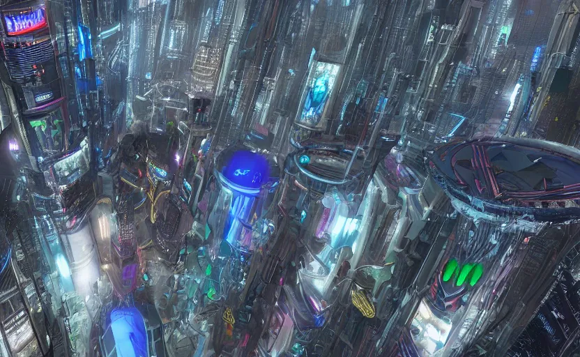 Image similar to A cyberpunk arcology, megastructure, aerial shot, 8k wide angle