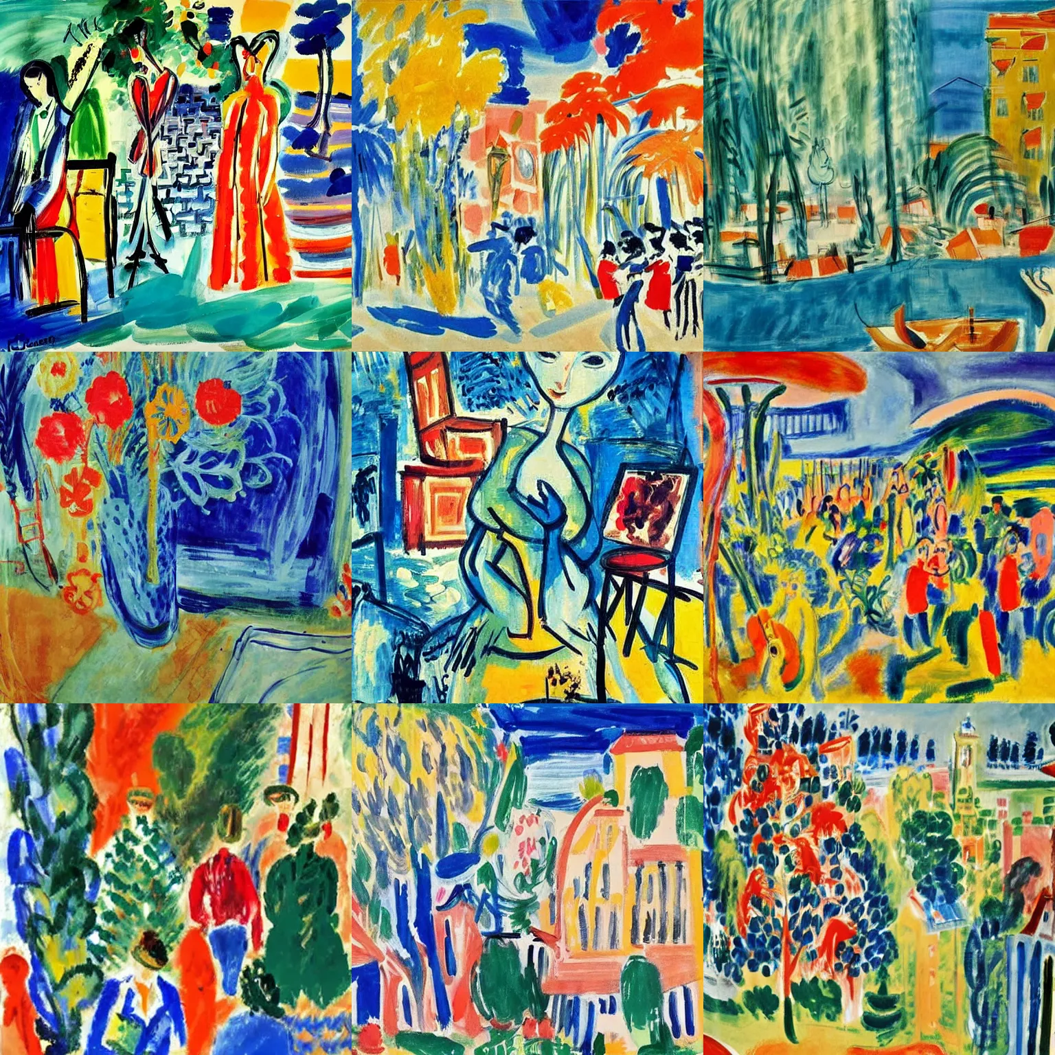 Prompt: an artwork by jean dufy