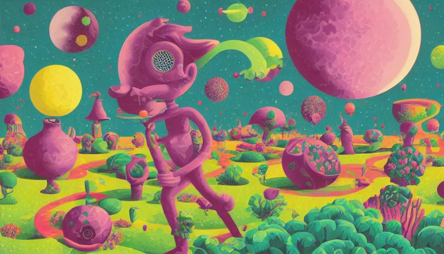 Image similar to the garden at the end of the universe, trippy, mind - bending, tom whalen, mark ryden, chip zdarsky, art station