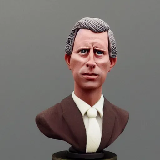 Prompt: prince charles made out of polymer clay detailed sculpture trending on artstation