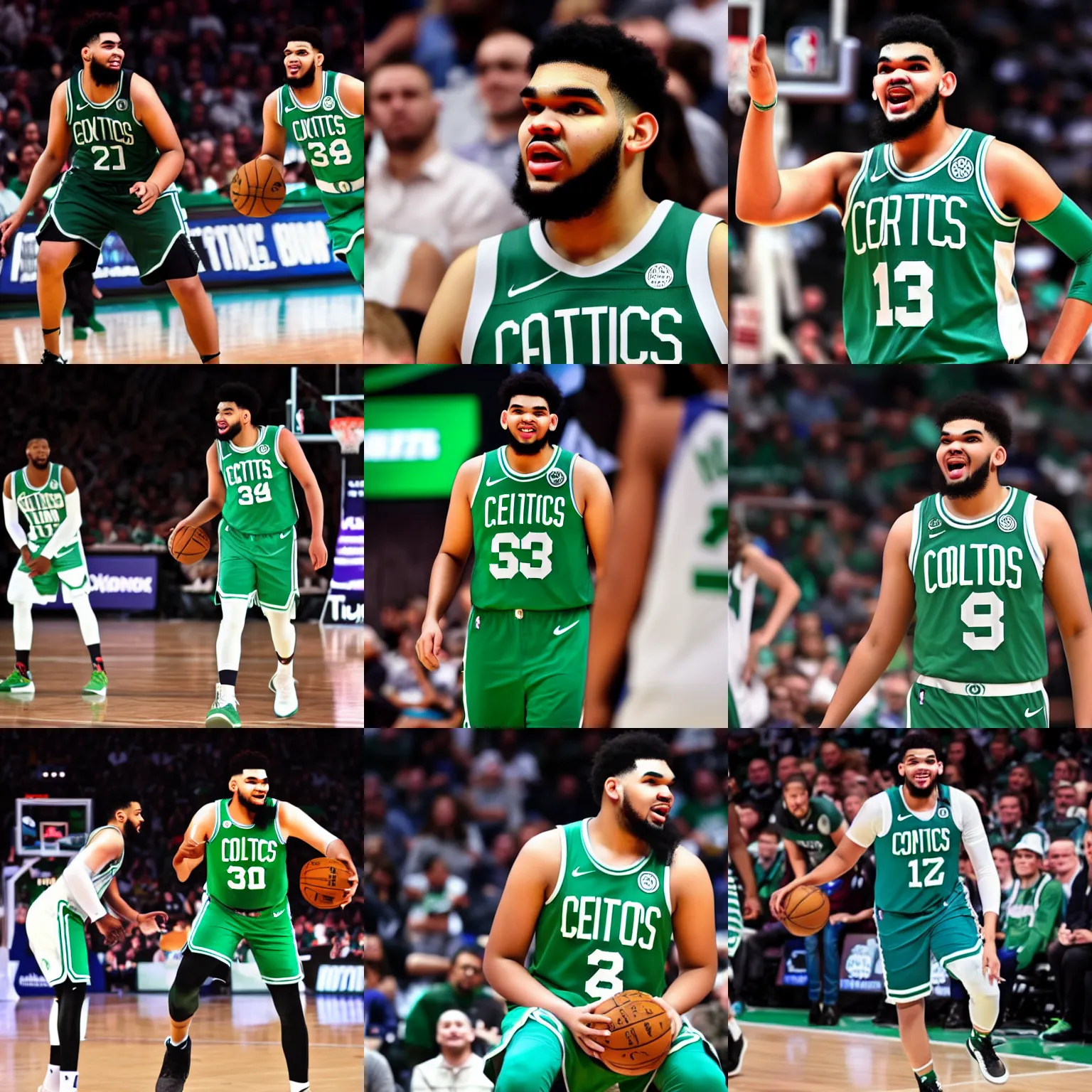 Prompt: karl anthony towns in a celtics jersey