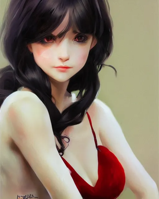 Image similar to portrait Anime snow white, girl cute-fine-face, pretty face, realistic shaded Perfect face, fine details. Anime. realistic shaded lighting by Ilya Kuvshinov Giuseppe Dangelico Pino and Michael Garmash and Rob Rey, IAMAG premiere, aaaa achievement collection, elegant freckles, fabulous