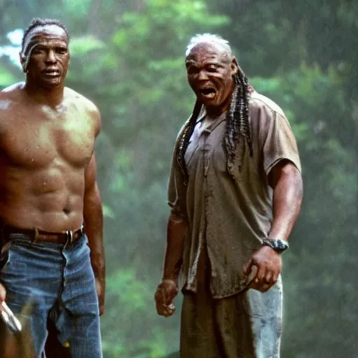 Image similar to shawshank redemption with predator monsters