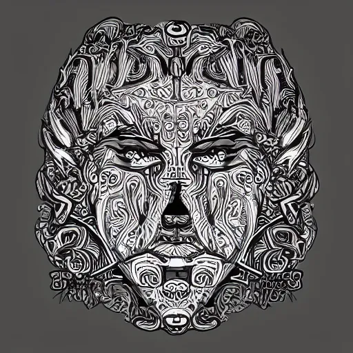 Image similar to doodle art, intricate, face doodles, random characters, white background