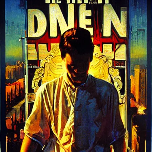 Image similar to painted poster by drew struzan for a movie called 'the man who didn't try'