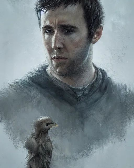 Image similar to portrait of neville longbottom, hyper realistic face, beautiful eyes, fantasy art, in the style of greg rutkowski, intricate, hyper detailed, smooth