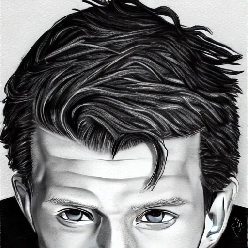 Image similar to tom holland close up, photorealistic, studio