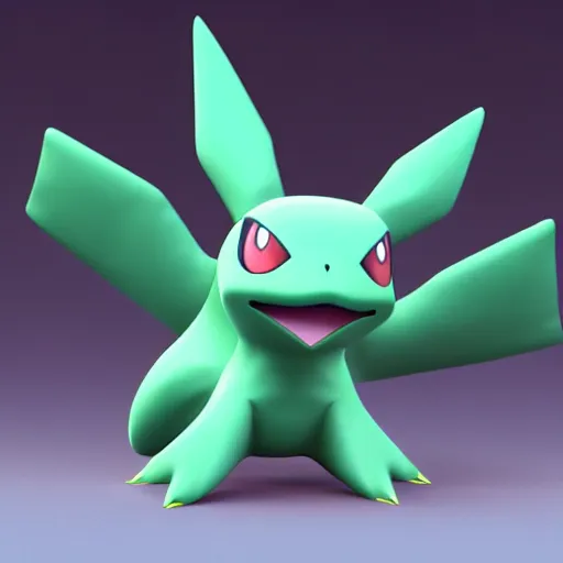 Image similar to new pokemon that doesn't exist, 3 d rendered
