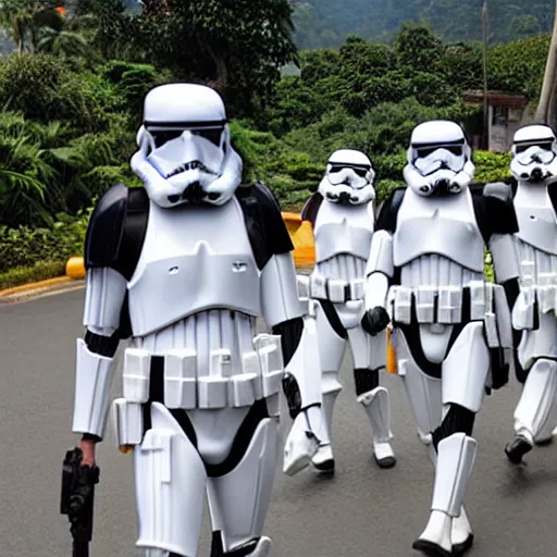 Image similar to storm troopers on holiday in thailand