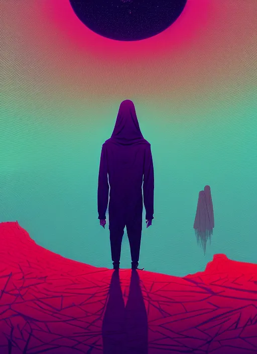 Prompt: symmetry!! stunning portrait of a cloaked man in a desert, by victo ngai, kilian eng vibrant colors, dynamic lighting, digital art, winning award masterpiece, fantastically beautiful, illustration, aestheticly inspired by beksinski and dan mumford, upscale with simon stalenhag work, artstation, 8 k