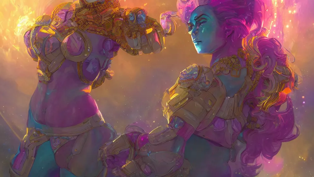 Prompt: bismuth 🍑, fantasy artwork, award winning, very very very very very very very beautiful, artstation