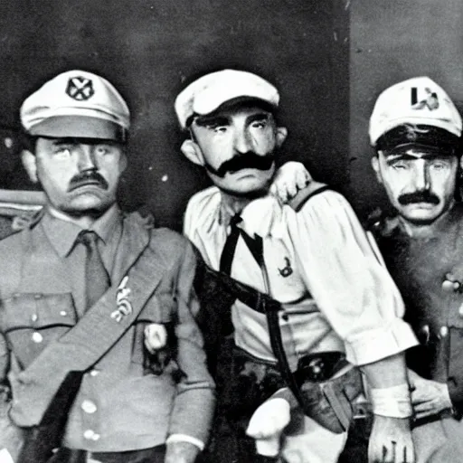 Image similar to Nintendo Luigi war crimes trial historical archive photography Smithsonian
