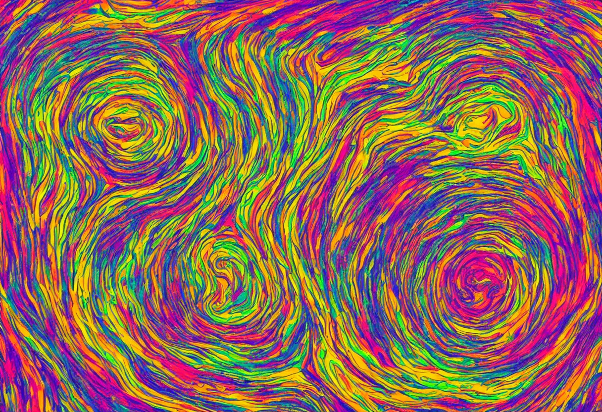 Image similar to psychedelic abstract art representing the zen concept of satori