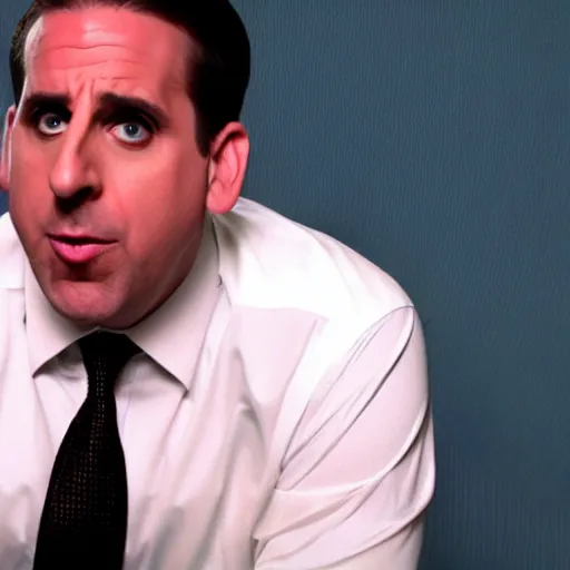 Image similar to michael scott rapping