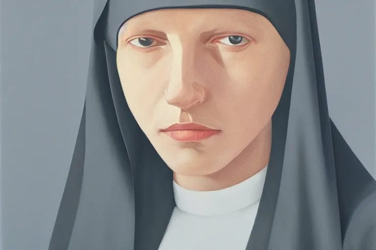 Prompt: nun portrait artwork by tim eitel