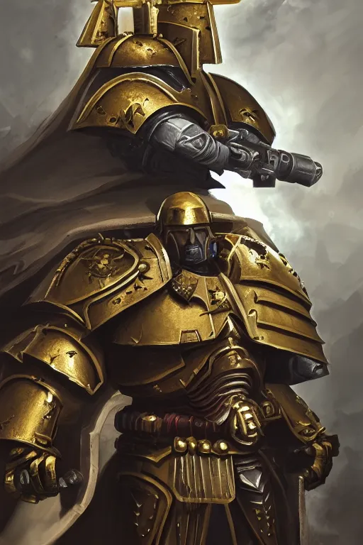 Image similar to armor portrait heros warhammer 4 0 k horus heresy fanart - the primarchs emperor by johannes helgeson animated with vfx concept artist & illustrator global illumination ray tracing hdr fanart arstation zbrush central hardmesh 8 k octane renderer comics stylized