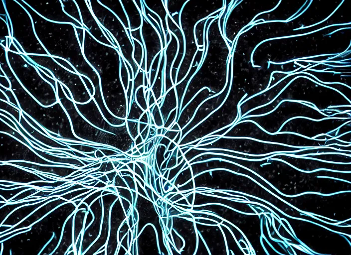 Prompt: a 2 8 mm macro photograph of a brain covered in glowing circuits, photography, film, film grain, canon 5 0 mm, cinematic lighting