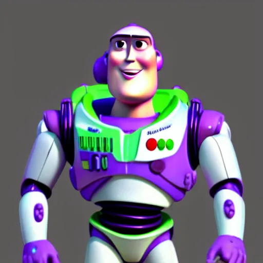 Image similar to realistic! photo of buzz lightyear with a buzz cut hairstyle, trending on artsation, 8k